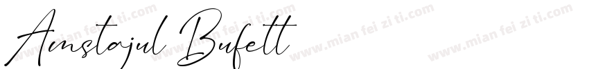 Amstajul Bufett字体转换